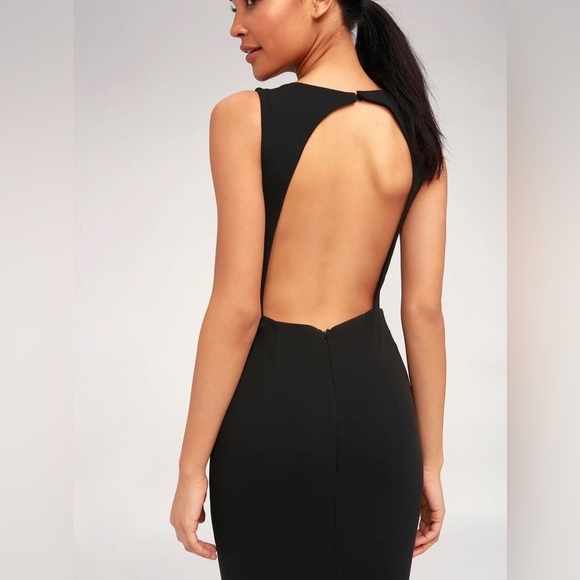 LULUS Mine Black Backless Maxi Dress Size M - Picture 4 of 9